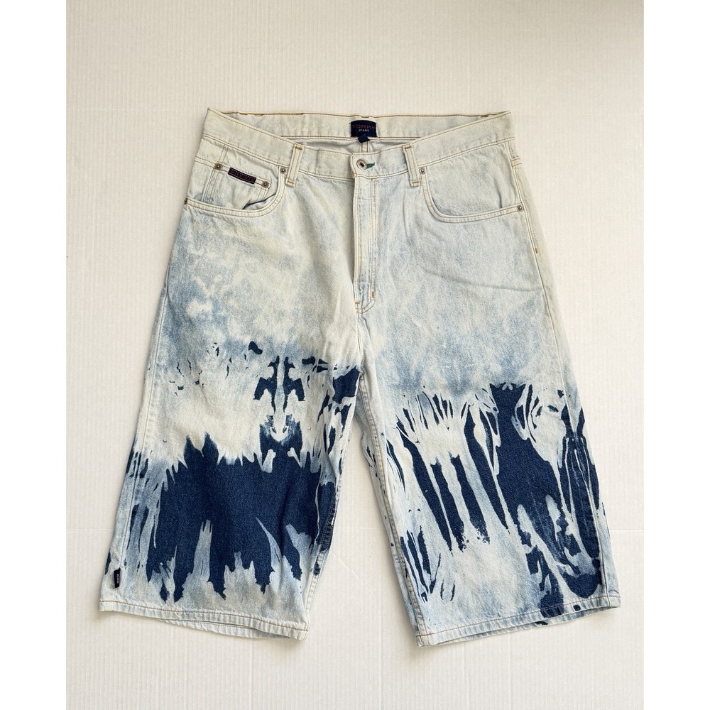 Vintage 1999 Tommy Hilfiger Freedom Shorts 36 Factory Bleach Baggy Jorts USA